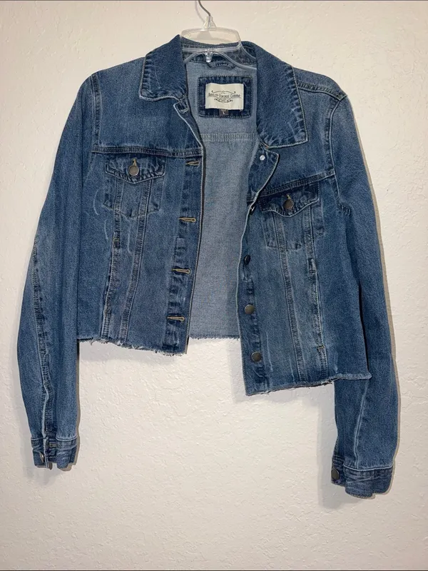 Vintage Cottagecore Charm Cutoff Jean Jacket Teachercore Denim jacket 90s - Image 2