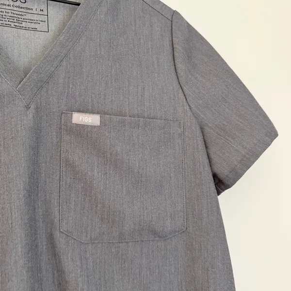 Figs Catarina One Pocket Scrub Top Graphite Grey Women’s Size Medium Nurse - Image 5