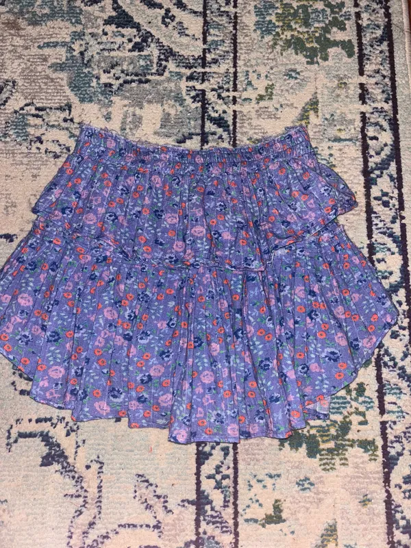 Love Shack Fancy purple floral skirt - Image 2