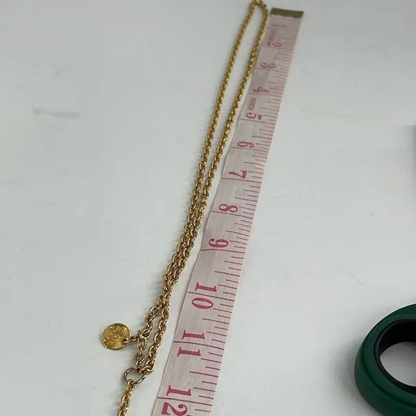 Vintage ZAG freshwater pearl etched leaf Y drop necklace. - Image 6