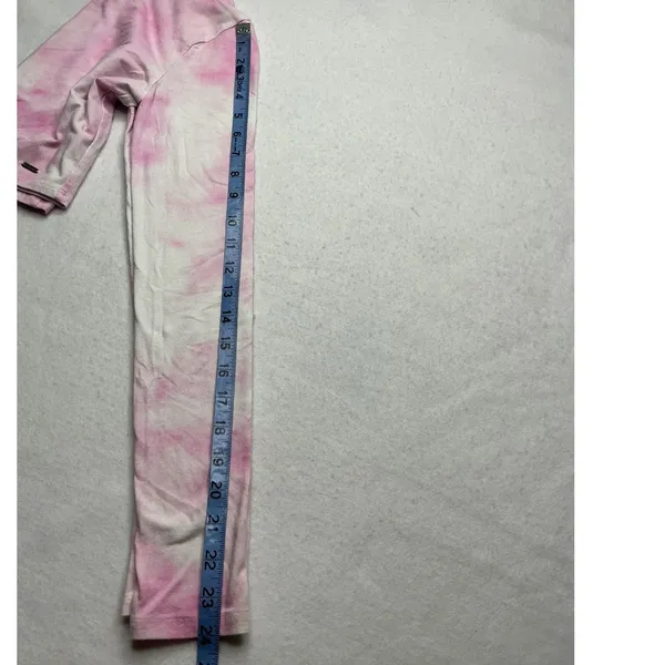 Hollister Must-Have Collection Baby Tee Pink Tie Dye Long Sleeve Crop Top Small - Image 5