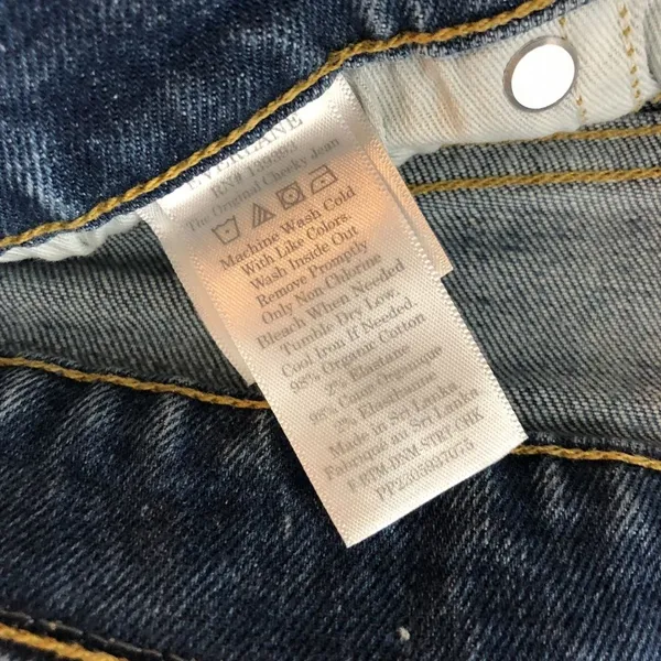Everlane Womens The Original Cheeky Jeans Stretch Worn-In Mid Blue 33 Crop - Image 8