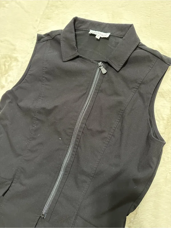 Anatomie Women’s Size S Black Sleeveless Zip Up Front Shirt Vest - Image 3