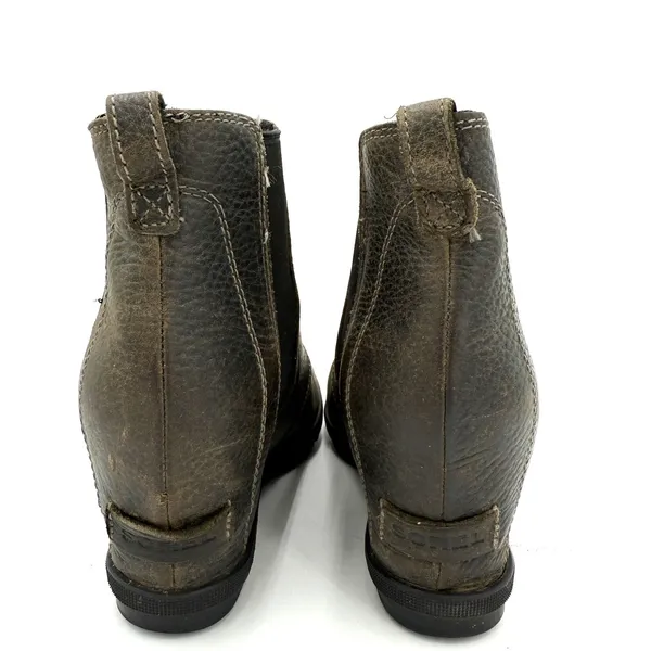 Sorel Women's Joan of Arctic II Chelsea Brown Leather Booties Size 9.5 - Image 7
