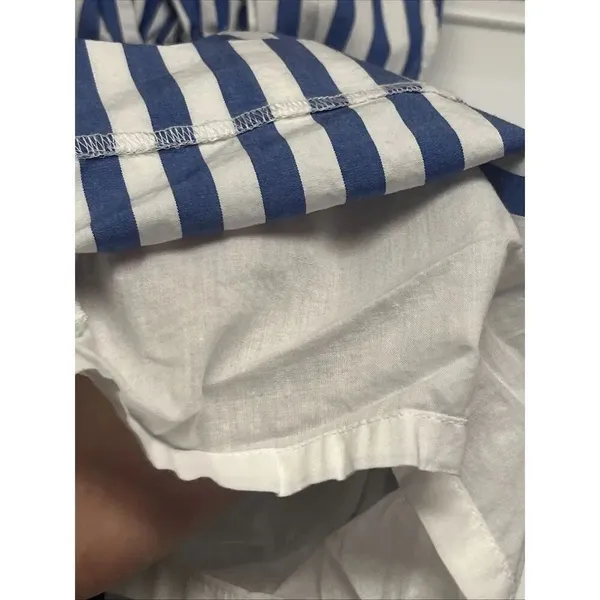 J.Crew Light Blue White Vertical Striped Halter Coastal Lined Jumpsuit Size 4 - Image 11