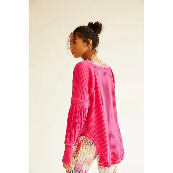 Free People FP Movement Bella Layer Top Magenta size small‎ - Image 3