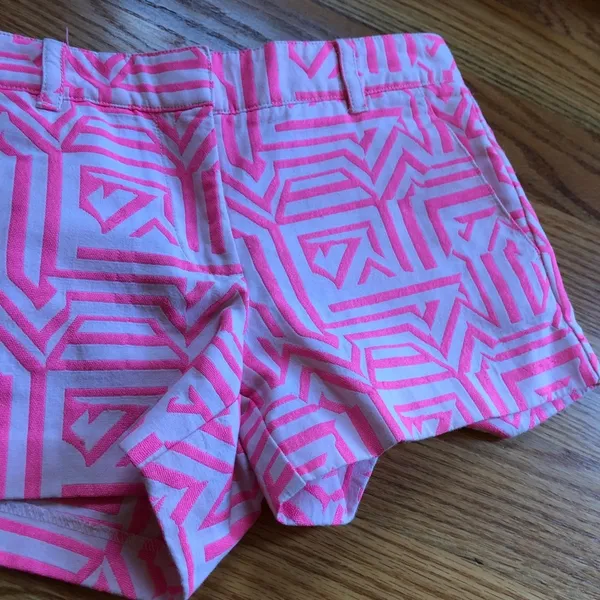 J. Crew neon hot pink tiki shorts size 0 - Image 8