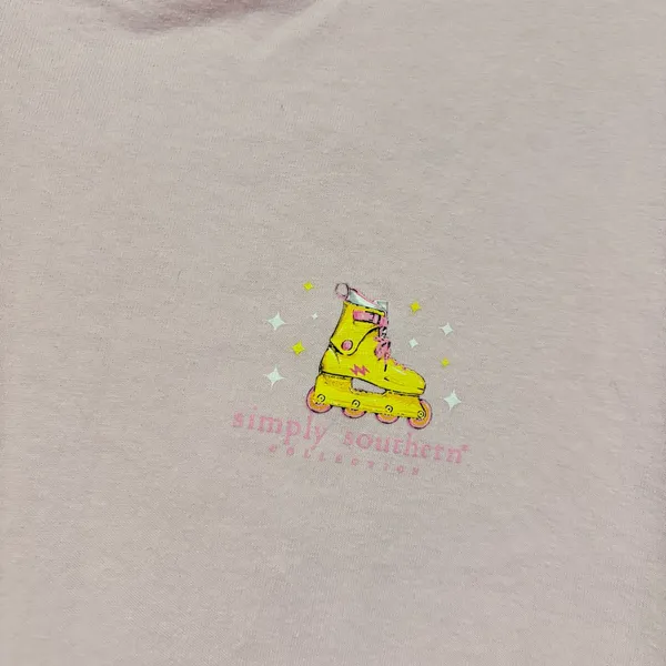 Simply Southern disco Rollerblades Skate‎ find the beauty T-Shirt pink XL - Image 4