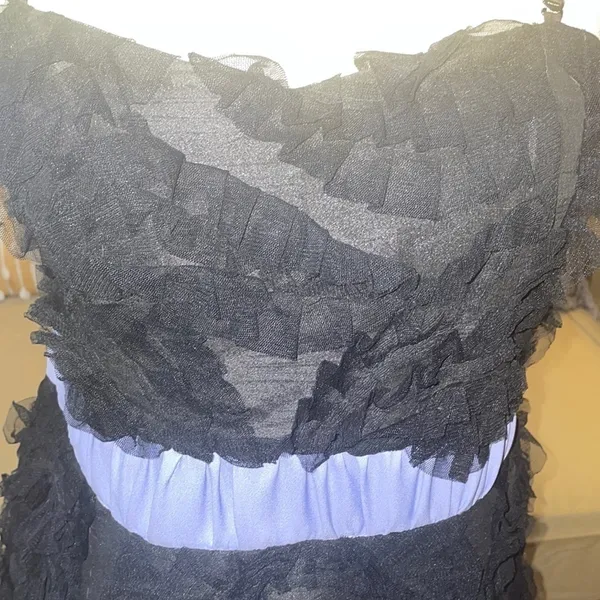 Miss Me Couture Cocktail Little Black Dress Purple Trim - Image 6