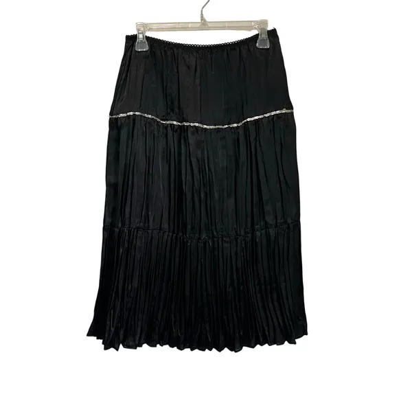 Y2K My Michelle Black‎ Tiered Midi Skirt Fairy Grunge Whimsigoth Size M - Image 2