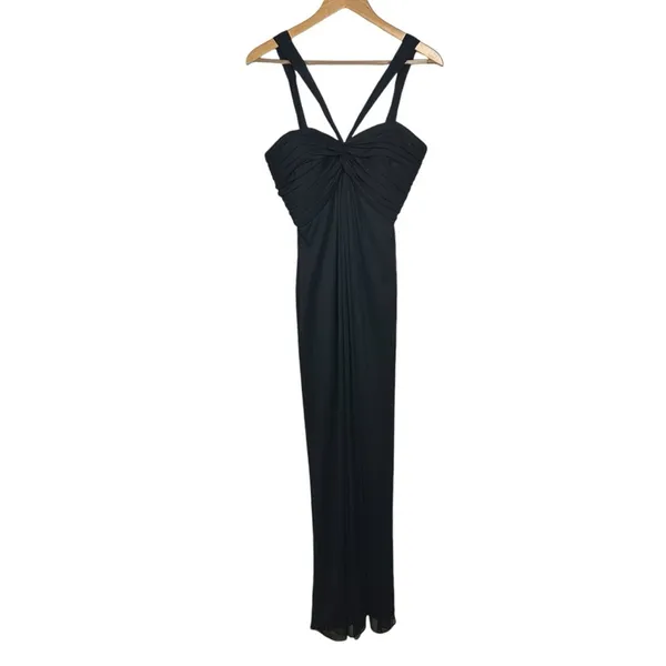 Alex Evenings Vintage Formal Black Maxi Dress Size 10 - Image 3