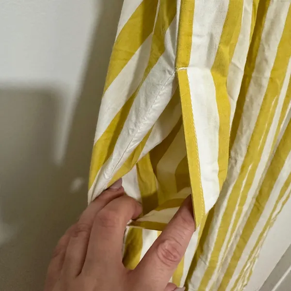 A New Day‎ | Woman's Yellow White Striped Smocked Sundress Midi Dress, Size S - Image 6
