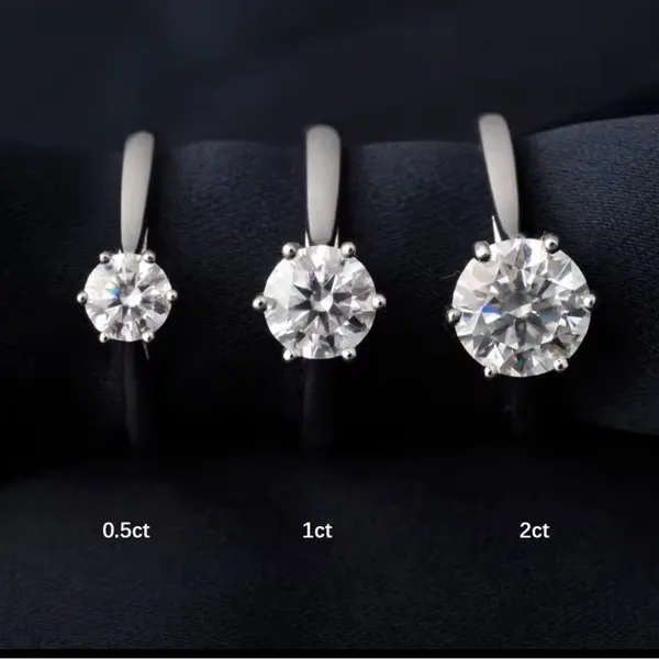 1 Ct Solitaire Engagement Ring Brilliant-Cut Simulated‎ Diamond, Size 8 - Image 10