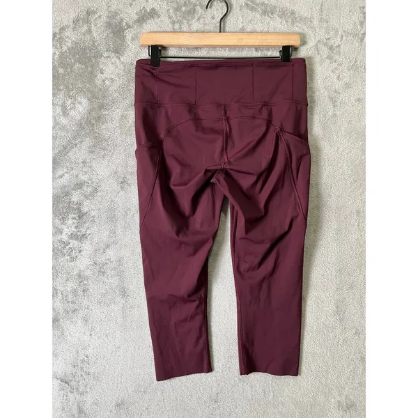 Lululemon Fast & Free‎ Crop II *Nulux 19" Dark Adobe Size 10 Running Track - Image 4