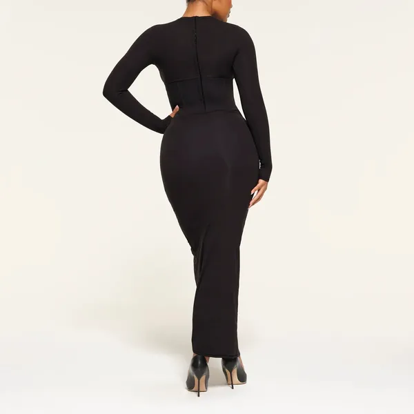SKIMS Fits Everybody Corset Long Sleeve Dress in Onyx Large Sold Out NWT - Image 2