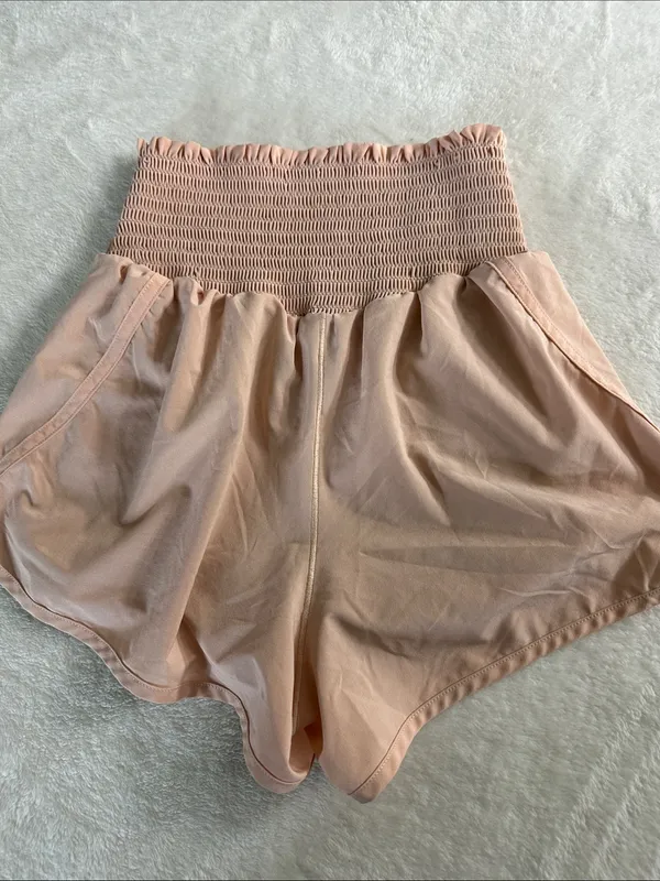 Offline aerie High-Waist Smocked Waistband Women's Shorts - Blush - Image 2