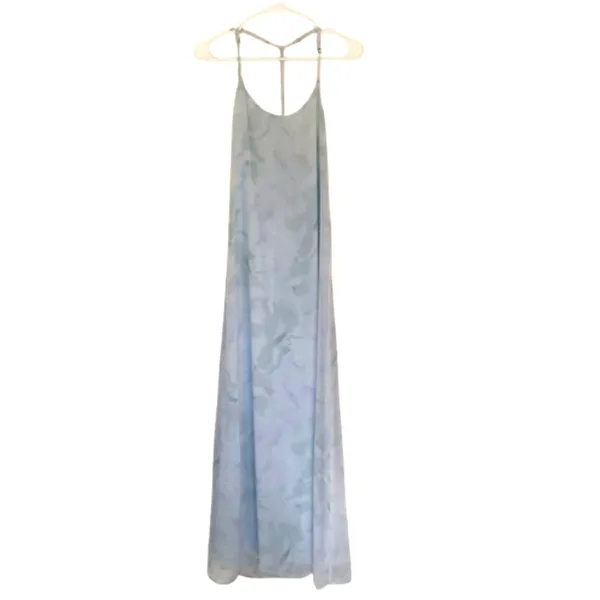 Show Me Your Mumu T-Rex‎ Halter Maxi Dress Blue Watercolor Floral Size Small - Image 3