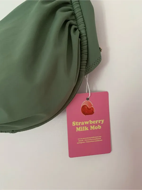 Strawberry Milk Mob Blkini Top Green Size L - Image 3