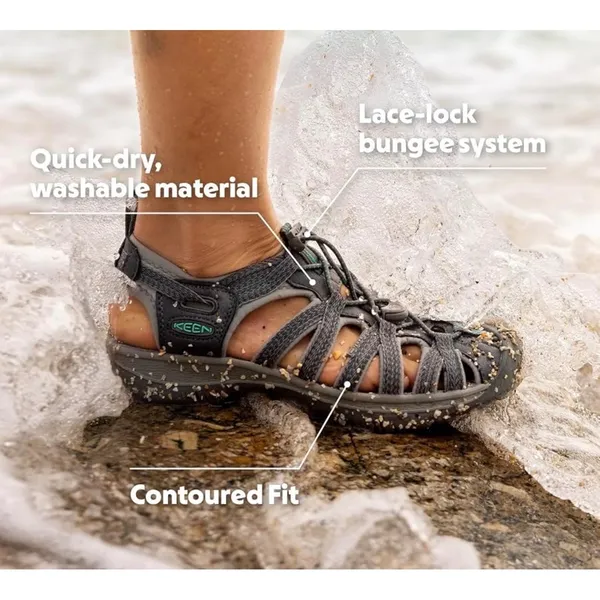 Keen Whisper Waterproof Sandals Brown Yellow Bungee Hiking Shoes Womens 8 - Image 2