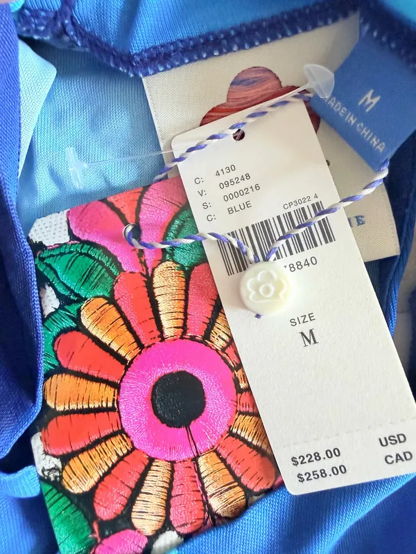 Farm Rio Tropical Garden Print Ruched Maxi Dress, Size M - Image 15