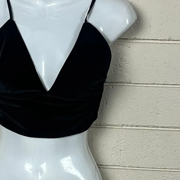 Victoria's Secret black velour camisole top size S - Image 8