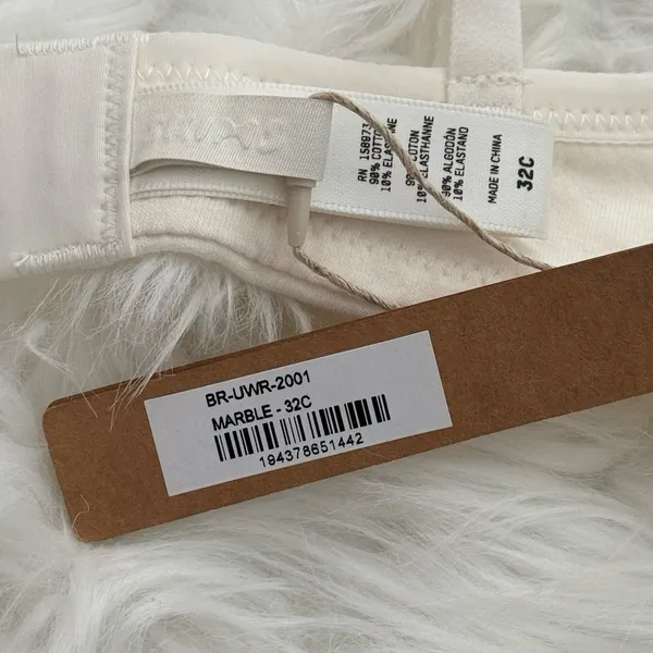Skims Cotton Logo Demi Bra Marble Size 32C - Image 8