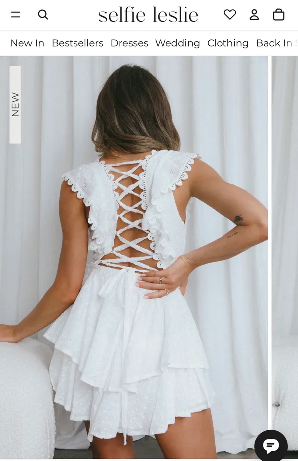 White Mini Dress - Image 6