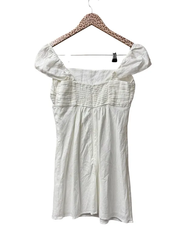 Abercrombie & Fitch A&F Emerson Cap Sleeve Mini Dress Linen White Medium NEW - Image 5