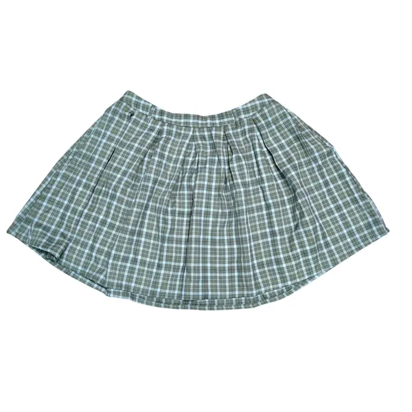 Hot Topic Sweet Society Sage Green Plaid Chain Skirt Womens Large - Image 4