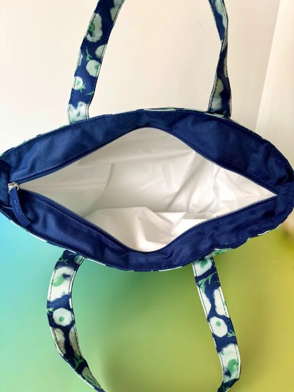 Floral Lunch Tote Blue - Image 2