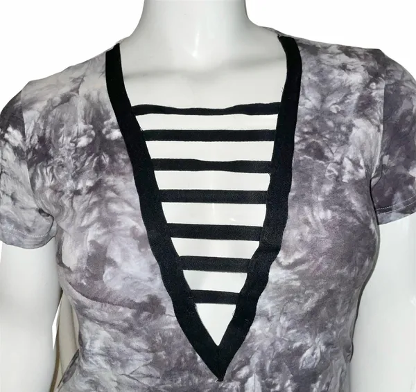 SheIn Ladder Neck Tie Dye Tee - Image 8