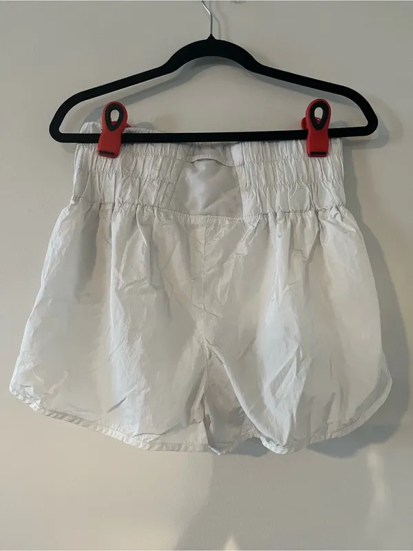 Free People Movement White High Rise Athletic Short Large Stretchy Loungewear - Image 5