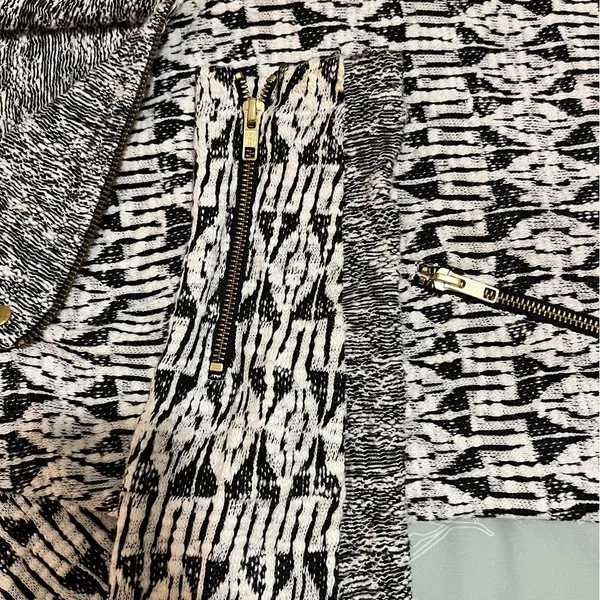 Lucky Brand Long Knit Moto Sweater Jacket Cardigan Size M - Image 6