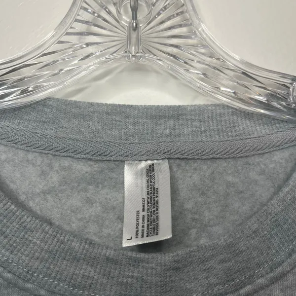 Stay‎ Spooky Halloween Ghost Sweatshirt Gray Crewneck Pullover Large Cozy Fall L - Image 2