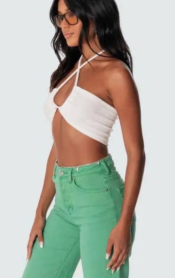 Edikted Tilly Terry Crop Top - Image 3