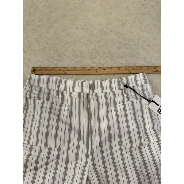 OAT High Rise Baby Wide Patch Pocket Pants Size 12 / 31 Striped - Image 8