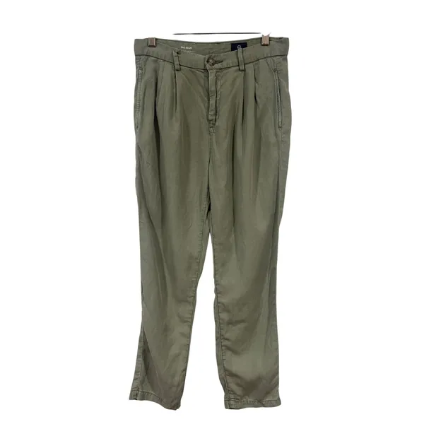 Women’s AG Adriano Goldschmied The Evan Khakis Green 25R Minimalist Preppy - Image 2