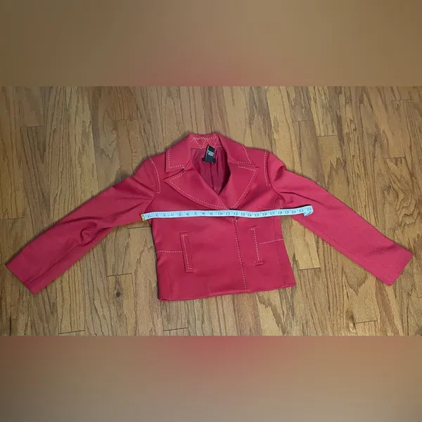 BCBGMaxAzria- Vibrant Red Y2k Jacket Size 4 - Image 5