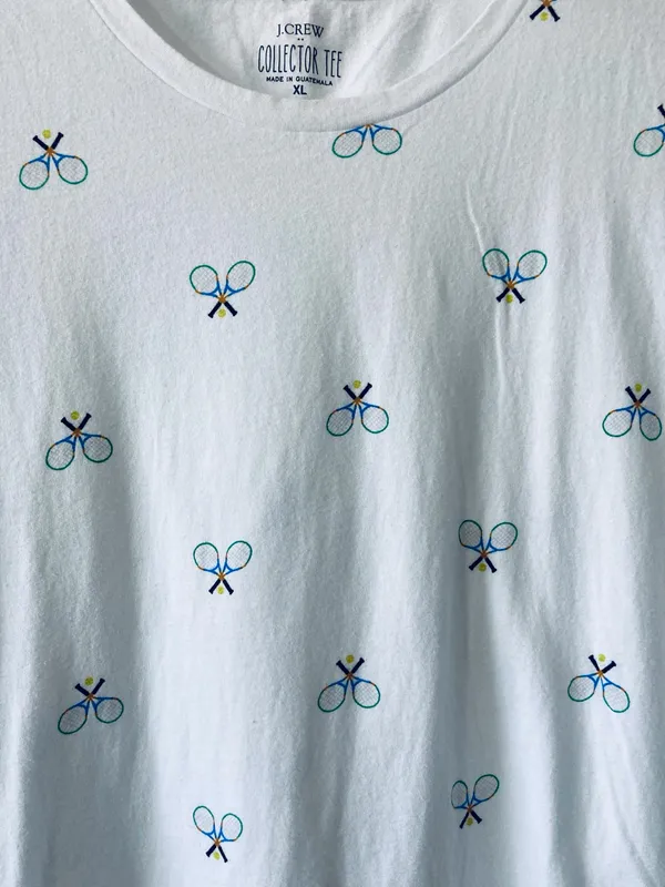 J.Crew Tennis Print Tee — Tenniscore Aesthetic - Image 5