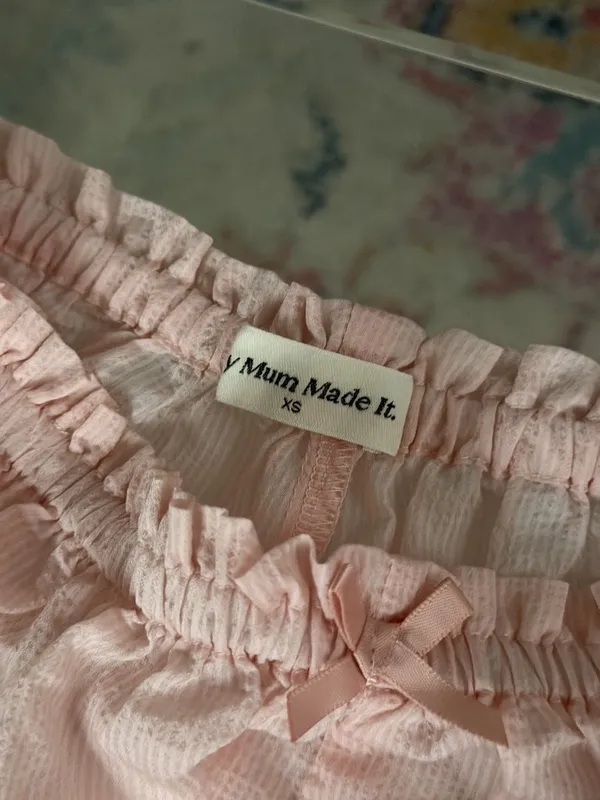 My Mum Made It Sheer Bloomers Ruffled Hem Shorts - Image 4