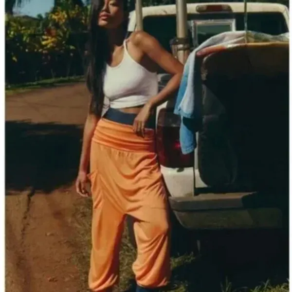 NWOT Free People Movement X Free People Victory Harem Pants Orange - Image 2