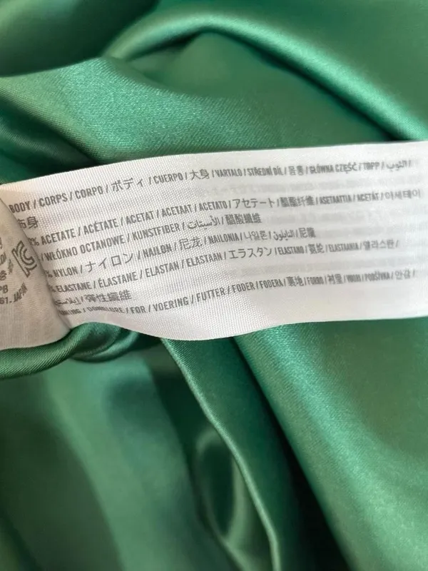 Abercrombie & Fitch Satin Sculpt Dress in Green Size XL TALL Formal Party Grad - Image 5