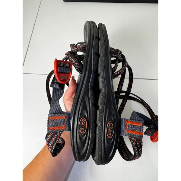 Chacos ZCloud 2 Sandals Womens 9 Strappy Toe Loop Black Orange Hiking Gorpcore - Image 8
