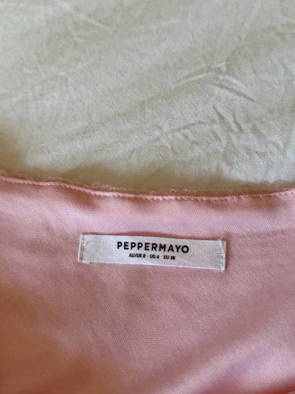 Peppermayo pink sequin one shoulder top - Image 2