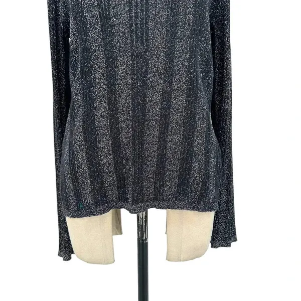 Harley Davidson Metallic Silver Black Ribbed‎ Knit Pullover Sweater Size XL - Image 3