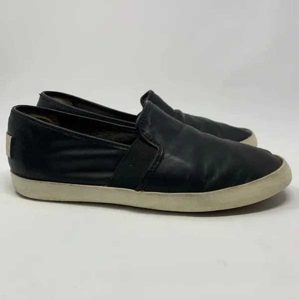 Frye Dylan‎ Slip On Sneakers in Black Leather Size 8.5 - Image 4