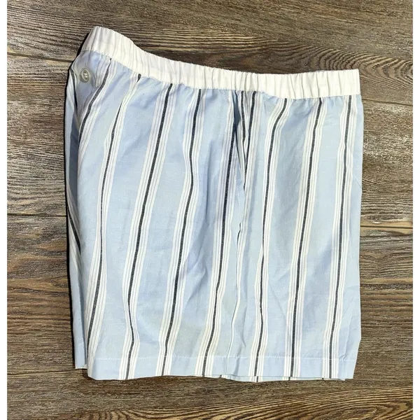 PETITE PLUME Women's Twill Sleep Shorts in Blue “Coastal Stripe” - Large - NWT - Image 15