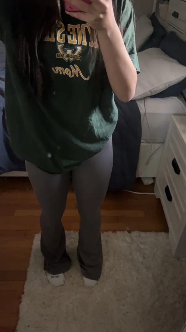 Aerie gray cross over flares - Image 2