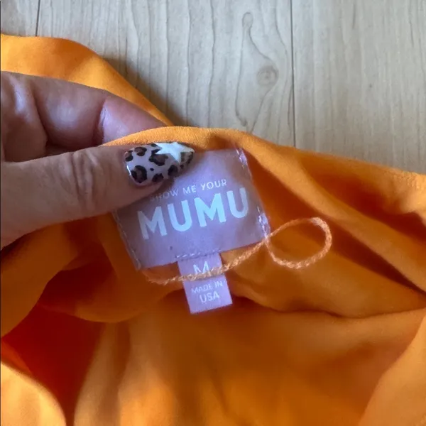 Show Me Your MuMu Bright Orange One-Shoulder Blouse - Image 2