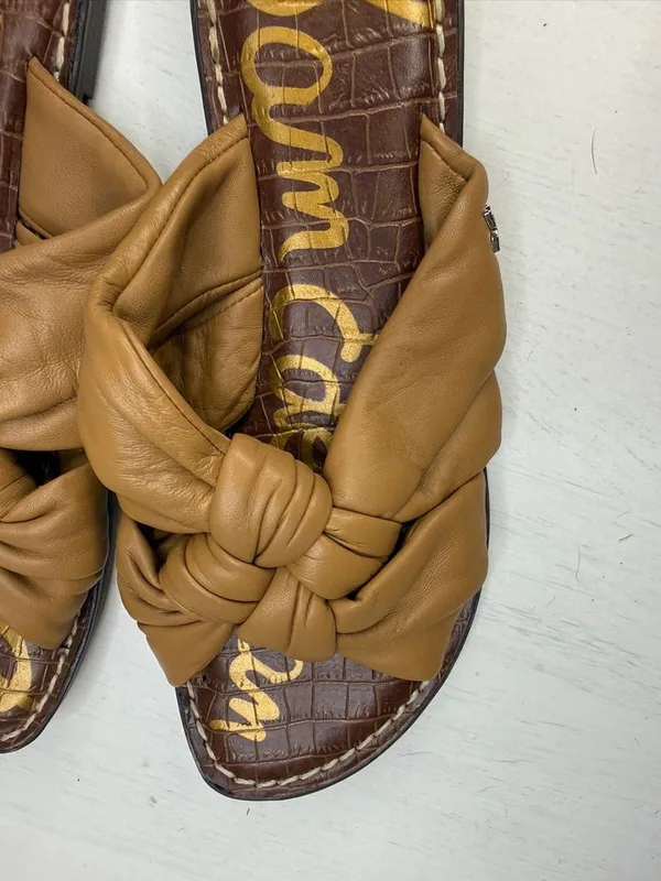 Sam Edelman Garson Slide Sandal Knotted Leather Cushioned Sz 8 - Image 10